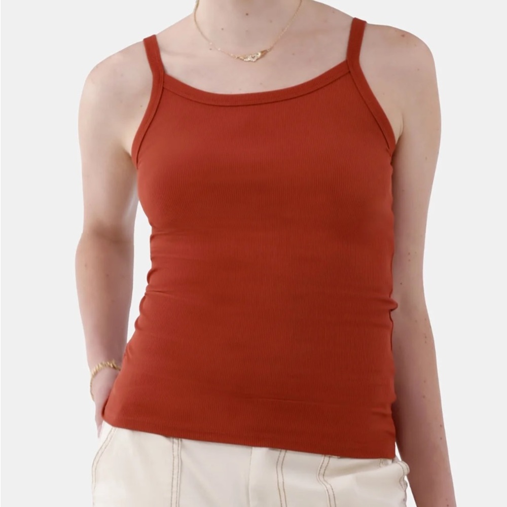 10/$20 Ribbed Rust Tank Top